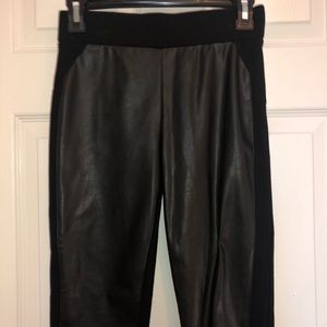 Black pleather leggings